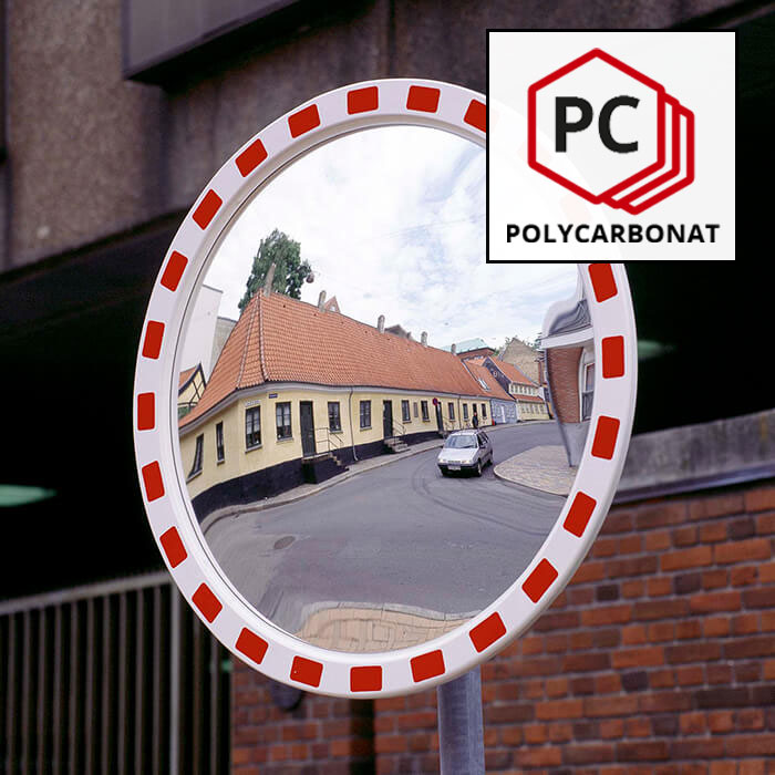 Køb MIRAC rundt trafikspejl – polycarbonat ⇒ 100% slagfast